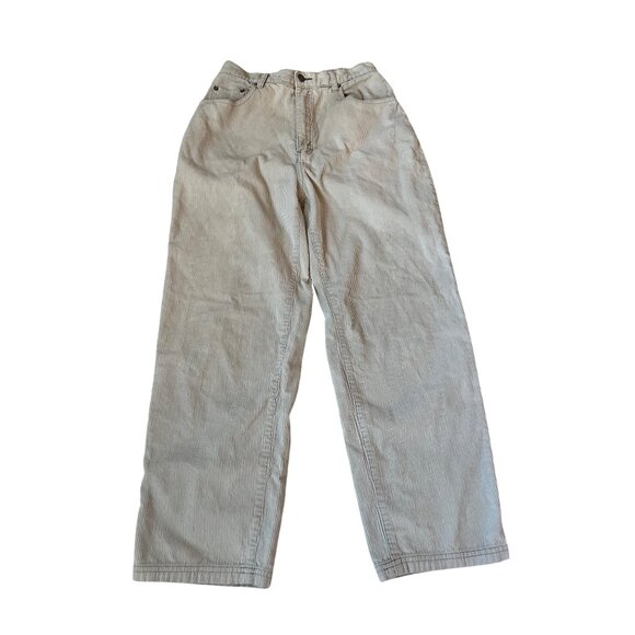 Route 66 Beige Corduroy Pants Women's Size 10 Relaxed Fit Straight Leg High Rise - Picture 1 of 7